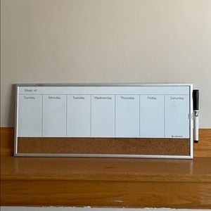 Calendar White Board with Marker and Eraser Top
